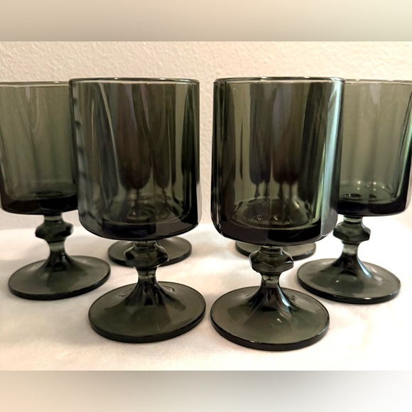 2 Indiana Glass Colony Nouveau water glasses. 10oz circa 1970s. - Picture 3 of 10